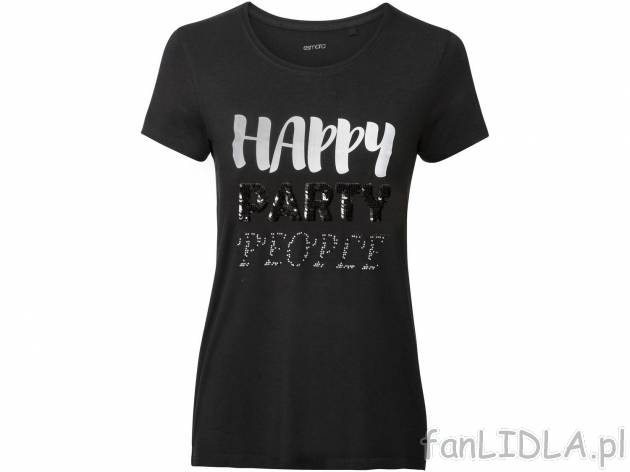 T-shirt damski Esmara, cena 22,99 PLN 
- 95% wiskozy (LENZING™ ECOVERO™), 5% ...