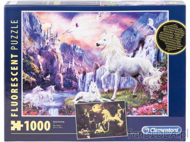 Puzzle 3D lub fluorescencyjne, 1000 elementów Clementoni, cena 14,99 PLN 
5 zestawów ...