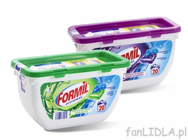 Formil Kapsułki do prania , cena 12,00 PLN za 20x 26,8 g/1 opak., 1 kg=24,24 PLN.
