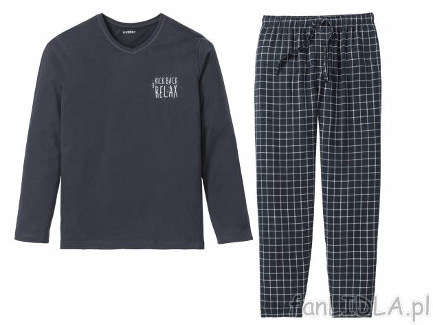 Piżama flanelowa męska Livergy, cena 34,99 PLN 
- rozmiary: M-XXL
&nbsp;
Dostępne ...
