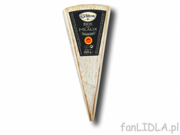 Ser pleśniowy Brie de Meaux , cena 7,00 PLN za 200 g/1 opak., 100 g=4,00 PLN.