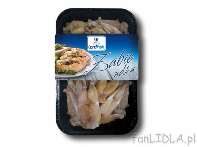 Żabie udka , cena 8,00 PLN za 250 g/1 opak., 100 g=3,60 PLN.
