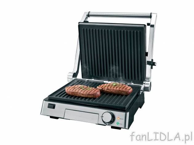 Grill kontaktowy 2000 W Silverscrest Kitchen Tools, cena 99,00 PLN 
- wymiary (zamknięty): ...