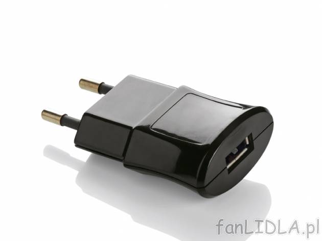 Ładowarka USB Silvercrest, cena 21,99 PLN za 1 opak. 
- do telefonów komórkowych, ...
