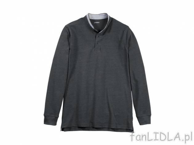 Koszulka polo z długim rękawem Livergy, cena 29,99 PLN za 1 szt. 
- z kołnierzem ...