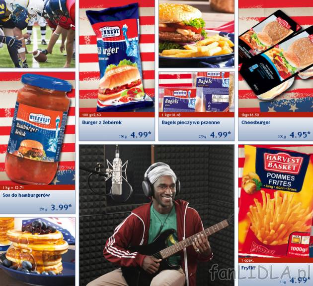 Sos do hamburgerów, Burger z żeberek, Bagels pieczywo pszenne, Cheesburger, Frytki