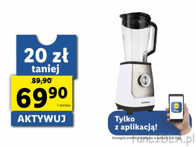 Mikser stojący 600 W Silverscrest Kitchen Tools, cena 89,90 PLN 
- pojemnik z wytrzymałego ...
