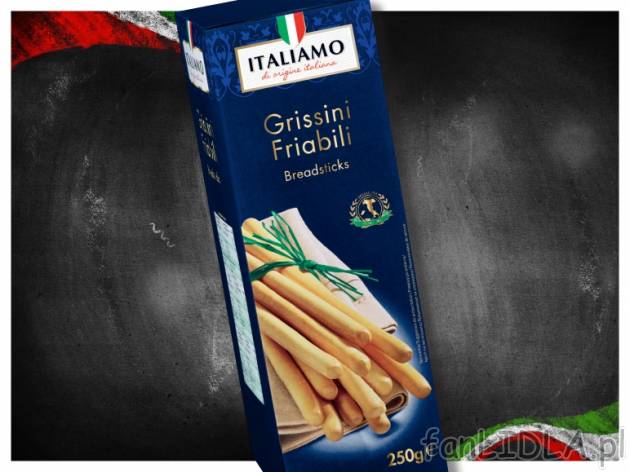 Paluszki Grissini , cena 4,69 PLN za 250 g, 100g=1,88 PLN. 
- Paluszki pszenne ...
