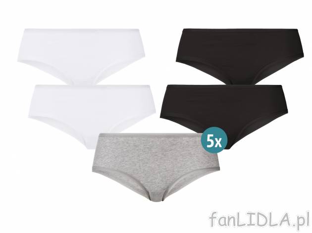 Hipstery, 5 par* Esmara Lingerie, cena 4,99 PLN 
* Artykuł dostępny wyłącznie ...