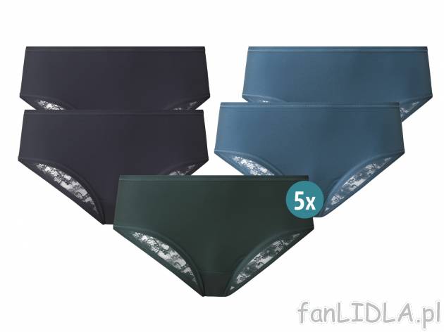 Majtki z koronką, 5 par* Esmara Lingerie, cena 5,99 PLN 
* Artykuł dostępny wyłącznie ...