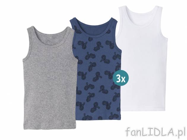 Podkoszulek chłopięcy, 3 szt.* Lupilu, cena 5,49 PLN 
* Artykuł dostępny wyłącznie ...