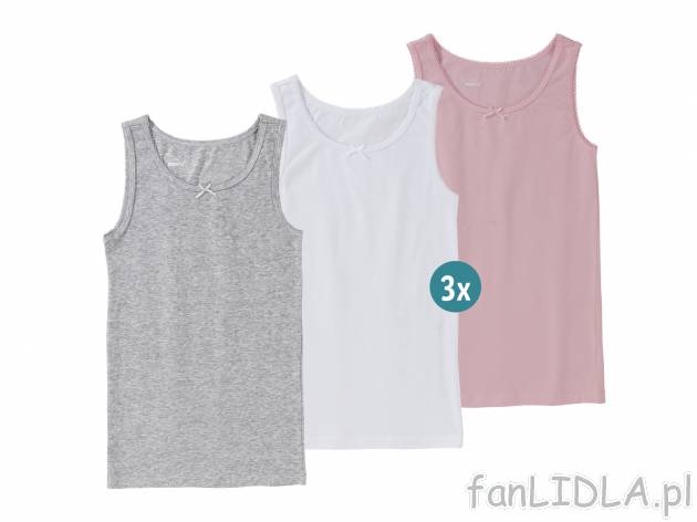 Koszulka dziewczęca na ramiączkach, 3 szt.* Pepperts, cena 5,99 PLN 
* Artykuł ...