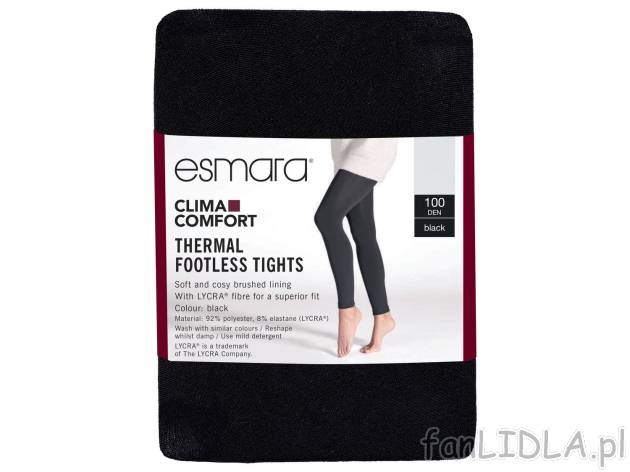 Legginsy termiczne 100 DEN Esmara, cena 15,99 PLN 
- rozmiary: S-L
- ciepłe i ...