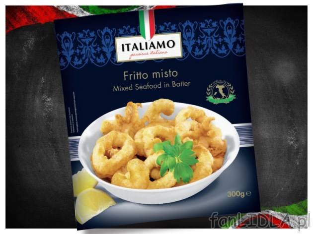 Owoce morza w panierce , cena 7,99 PLN za 300 g, 1kg=26,63 PLN. 
- Starannie dobrana ...