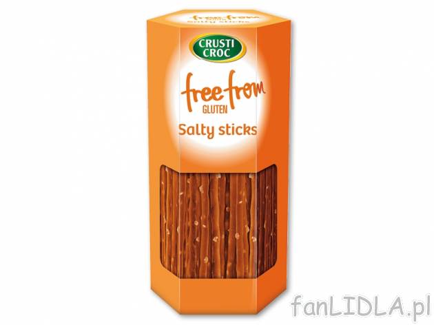 Crusti Croc Paluszki bezglutenowe , cena 4,00 PLN za 95 g/1 opak., 100 g=5,25 PLN.