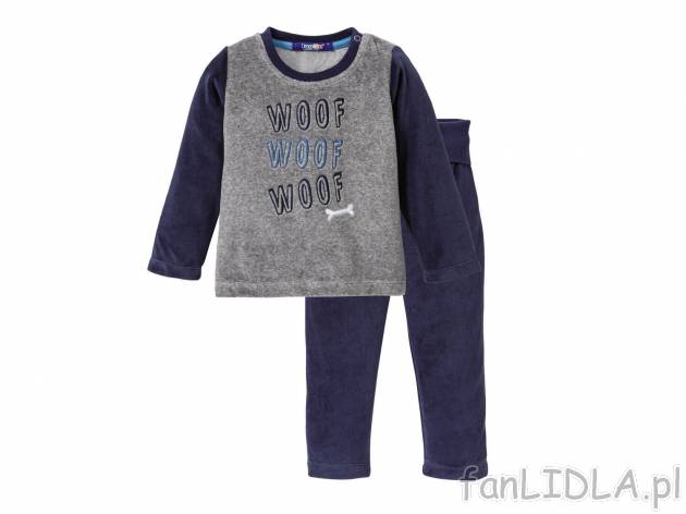 Welurowy dres Lupilu, cena 24,99 PLN 
- rozmiary: 50-92
- komfort noszenia dzięki ...