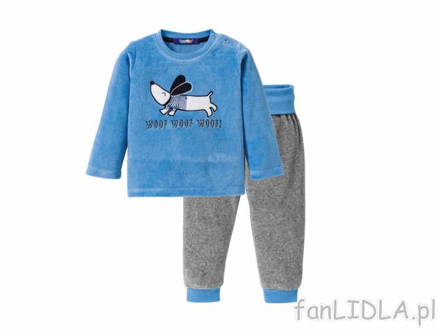 Welurowy dres Lupilu, cena 24,99 PLN 
- rozmiary: 62-92
- komfort noszenia dzięki ...
