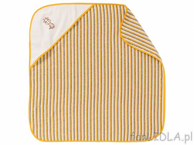 Ręcznik frotté z kapturkiem 75 x 75 cm Lupilu, cena 19,99 PLN 
- 100% bawełny
- ...