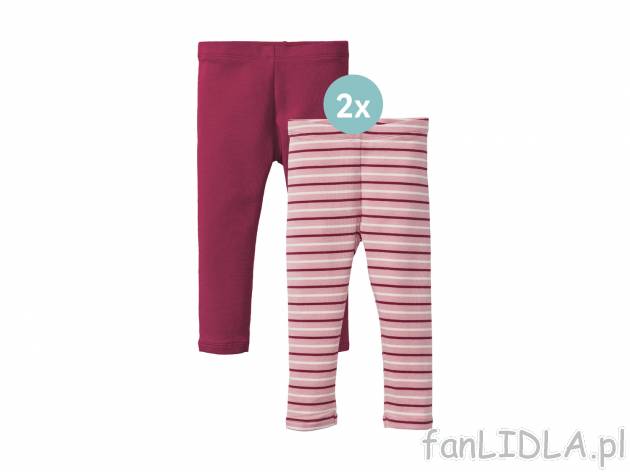 Legginsy, 2 pary* Lupilu, cena 8,99 PLN 
*Artykuł dostępny wyłącznie w 2-paku. ...