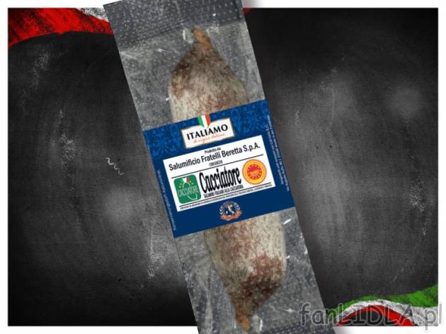 Salami Cacciatore , cena 7,99 PLN za 180 g, 100g=4,44 PLN. 
- Kiełbasa zbliżona ...