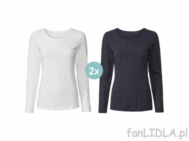 Bluzka z długim rękawem, 2 szt.* Esmara, cena 14,99 PLN 
*Artykuł dostępny wyłącznie ...