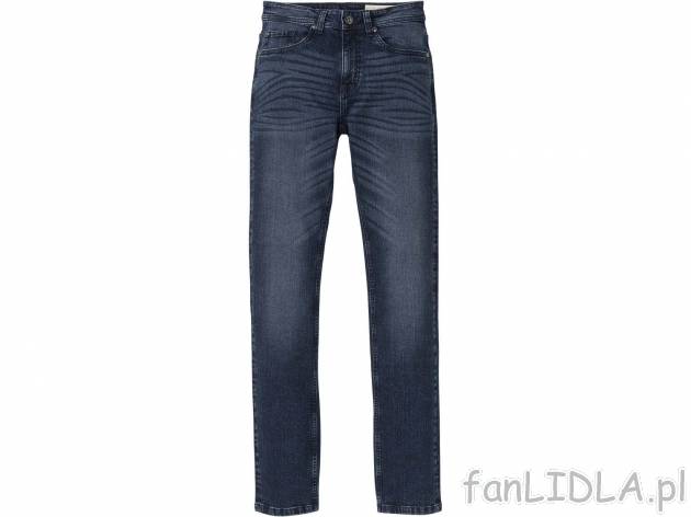 Jeansy męskie Livergy, cena 39,99 PLN 
- 98% bawełny, 2% elastanu (LYCRA&reg;)
- ...
