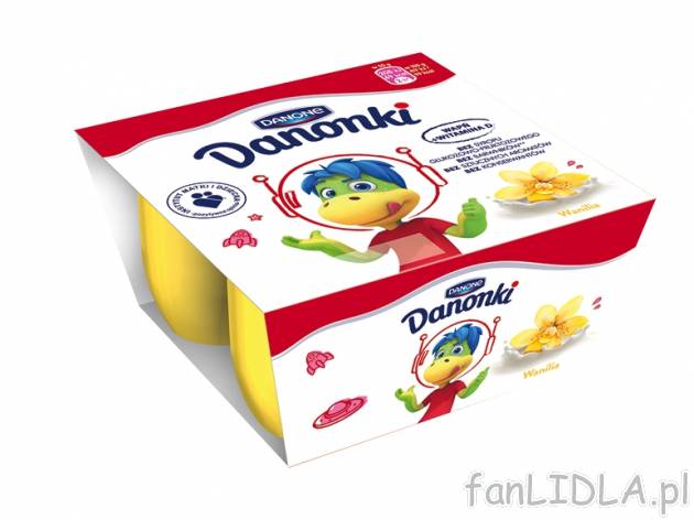 Danone Danonki , cena 2,00 PLN za 4x50 g/1 opak., 100 g=1,20 PLN.