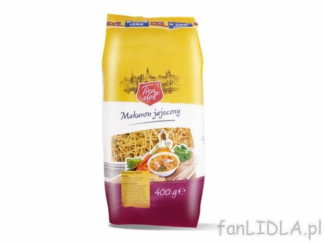 Tiradell Makaron 2-jajeczny krajanka XXL , cena 1,00 PLN za 400 g/1 opak., 1 kg=3,73 ...