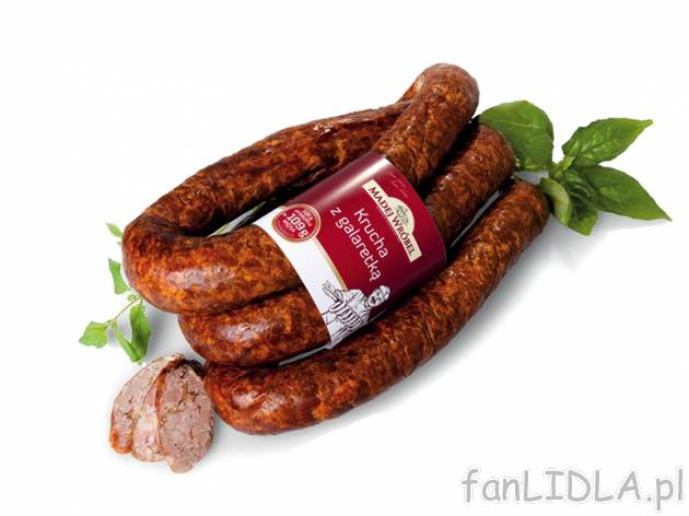 Madej Wróbel Kiełbasa krucha z galaretką , cena 19,00 PLN za 1 kg