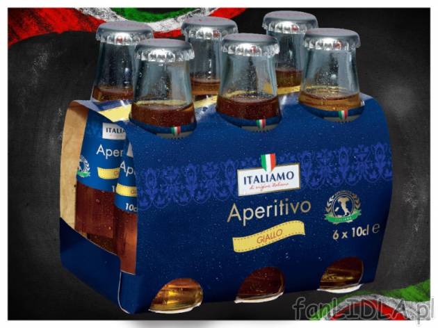 Aperitif , cena 4,99 PLN za 6x100 ml, 1L=8,32 PLN. 
- Idealne jako przedsmak dania ...