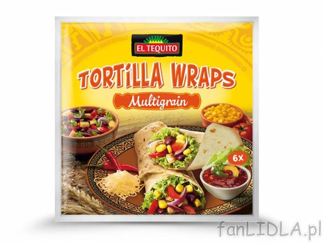 Tortilla wieloziarnista , cena 4,00 PLN za 370 g/1 opak., 1 kg=13,49 PLN. 
Oferta ...