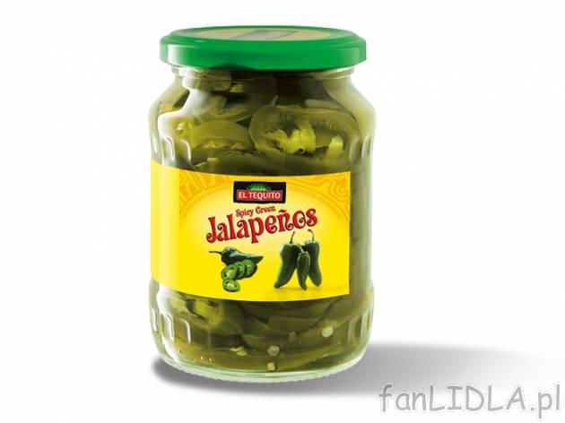 Papryczka jalapeno krojona , cena 3,00 PLN za 310 g/1 opak., 1 kg=24,94 wg wagi ...