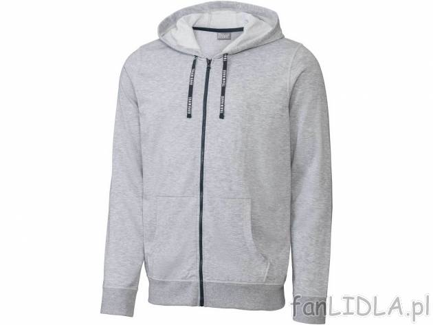 Bluza męska z bawełną Crivit, cena 39,99 PLN 
- rozmiary: M-XL
- z wygodnym kapturem
- ...