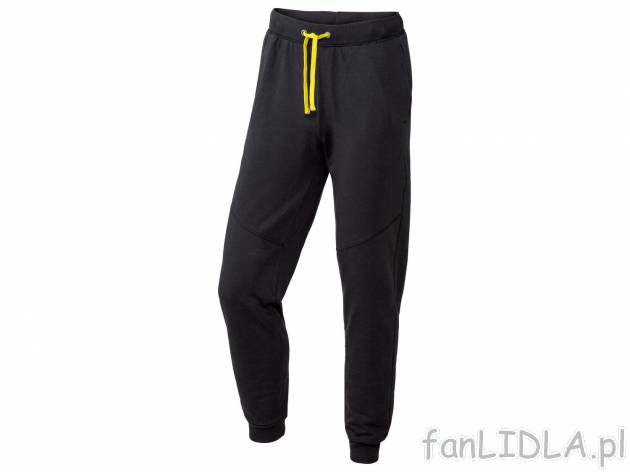 Spodnie dresowe męskie z bawełną Crivit, cena 29,99 PLN 
- rozmiary: S-XL
- wszyte ...