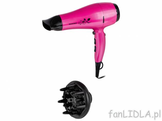 Suszarka z jonizacją 2200 W Silvercrest Personal Care, cena 49,99 PLN 
2 kolory ...