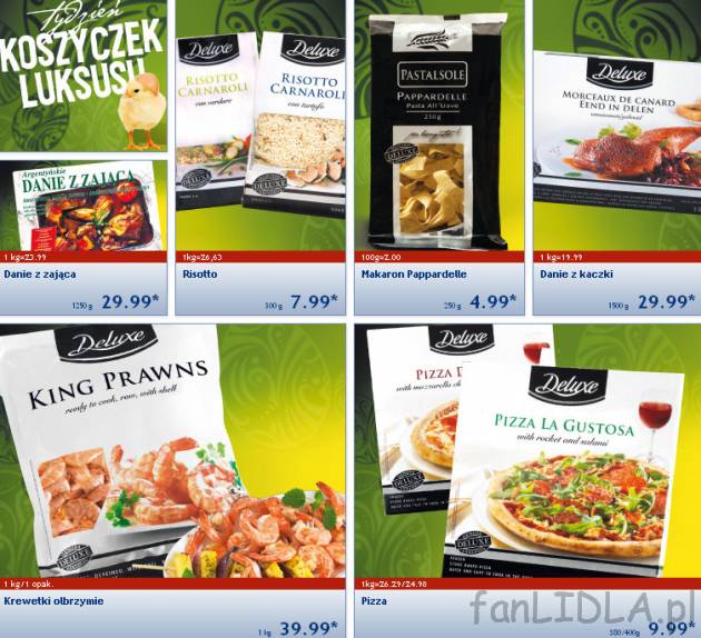 Argentyńskie danie z zająca, risotto, makaron Pappardelle, danie z kaczki, krewetki ...