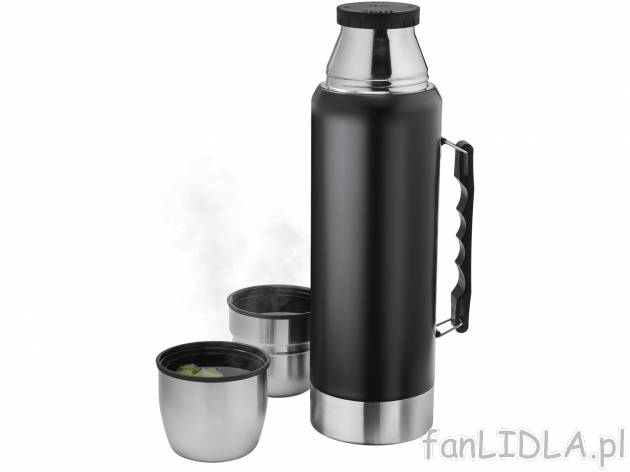 Termos ze stali szlachetnej 1 l Crivit, cena 34,99 PLN 
3 wzory 
- utrzymuje temperaturę ...