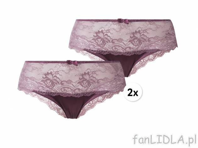 Majtki z koronką, 2 pary* Esmara Lingerie, cena 9,99 PLN 
*Artykuł dostępny wyłącznie ...