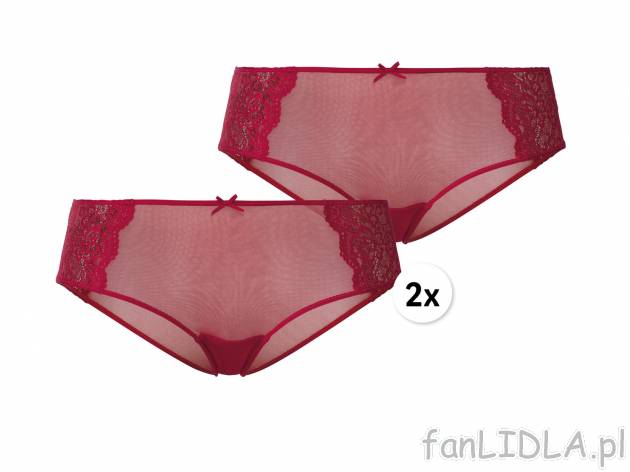 Majtki z koronką XXL, 2 pary* Esmara Lingerie, cena 11,99 PLN 
*Artykuł dostępny ...
