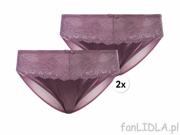 Majtki z koronką XXL, 2 pary* Esmara Lingerie, cena 11,99 PLN 
*Artykuł dostępny ...