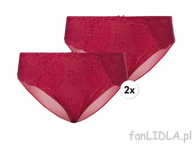 Majtki z koronką XXL, 2 pary* Esmara Lingerie, cena 11,99 PLN 
*Artykuł dostępny ...