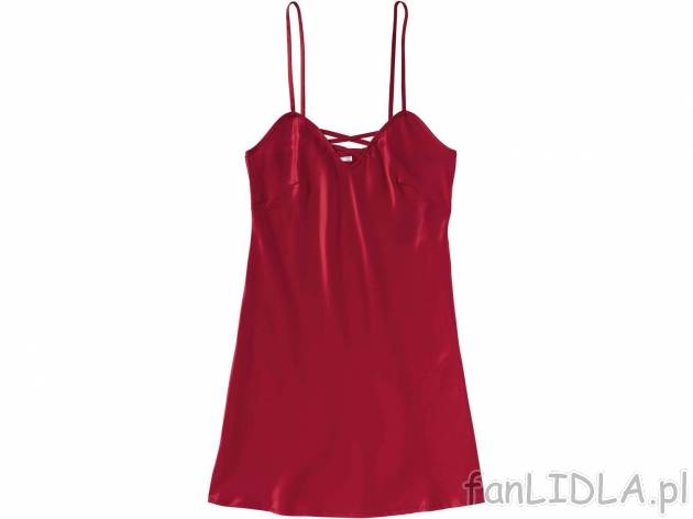 Satynowa koszula nocna Esmara Lingerie, cena 24,99 PLN 
- rozmiary: 36-42
- wykończona ...