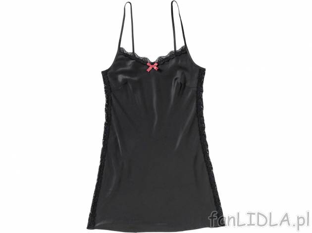 Satynowa koszula nocna Esmara Lingerie, cena 24,99 PLN 
- rozmiary: 34-44
- wykończona ...