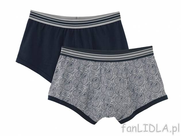 Bokserki, 2 pary Livergy, cena 22,99 PLN za 2 pary 
- 95% bawełna, 5% elastan 
- ...