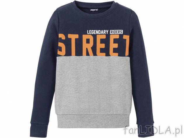 Bluza dresowa chłopięca Pepperts, cena 29,99 PLN 
- rozmiary: 122-164
- wysoka ...