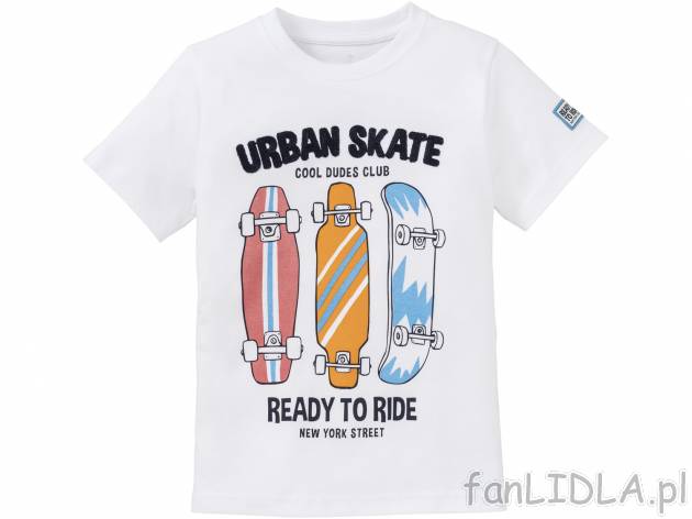 T-shirt chłopięcy z bawełny Pepperts, cena 14,99 PLN 
- rozmiary: 146-176
- 100% ...