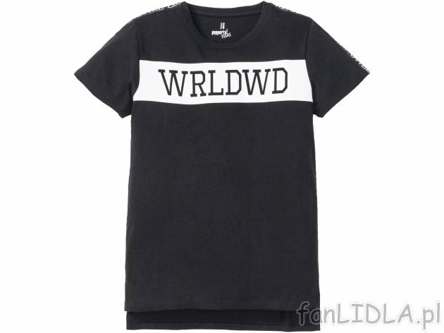 T-shirt chłopięcy z bawełny Pepperts, cena 14,99 PLN 
- rozmiary: 146-176
- 100% ...