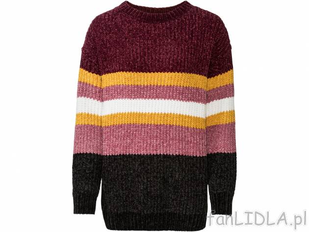 Sweter z szenili Esmara, cena 29,99 PLN 
- rozmiary: S-L
- modny, gruby splot
- ...