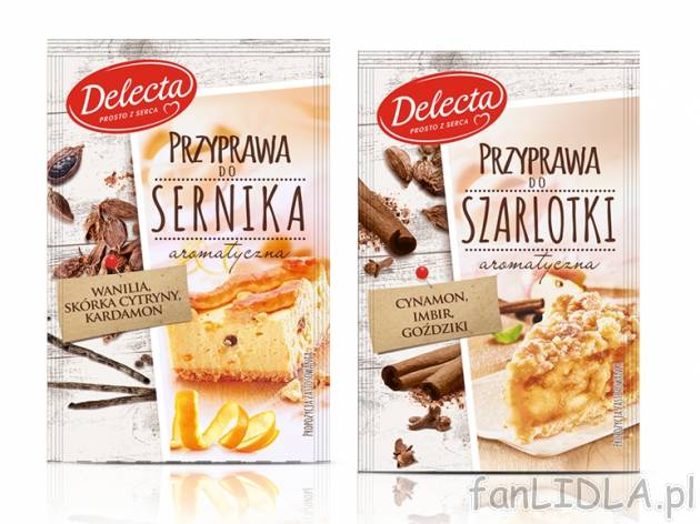 Delecta Przyprawa do sernika lub szarlotki , cena 1,00 PLN za 15 g/1 opak., 100 ...