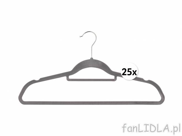 Wieszaki, 25 szt. Livarno, cena 39,99 PLN 
2 zestawy do wyboru 
- antypoślizgowa ...